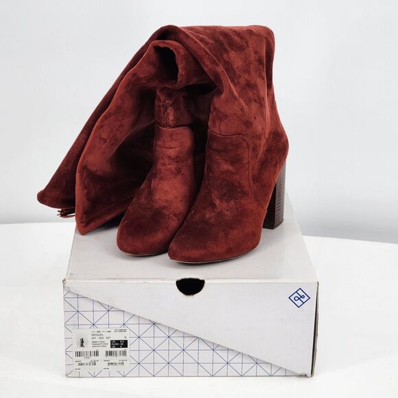 Call It Spring Mequel Tall Slouch Knee High Red Boots Size 8.5 - Picture 13 of 14